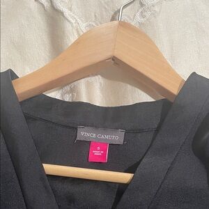 Vince Camuto Classic Black V-Neck Dress